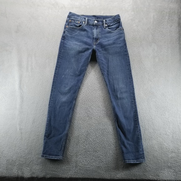 Levis 512 Jeans Mens 30x32 Blue Slim Tapered Mid Rise Dark Wash Denim - Picture 1 of 11